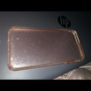 Clear/ pink / sparkle speck case